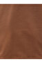 Basic T-Shirt Label Detailed Short Sleeve Crew Neck Cotton - 6