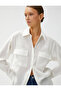 Pocket Stone Detailed Shirt Modal Blended