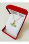 Luxury Velvet Box |   Winged Green Heart Necklace |   Mother's Day Gift |   Woman