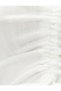 V-Neck Crop T-Shirt - Drawstring Detail - 6