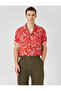 Summer Shirt Short Sleeve Turn-down Collar Ethnic Print Detailed - 3