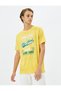 College T-Shirt Printed Crew Neck Short Sleeve Cotton