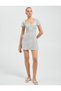 A-Line Dress Mini Floral Sweetheart Neckline Short Sleeve - 3