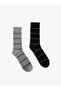Striped Set of 2 Socks Multicolored