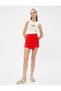 Mini Short Skirt Draped Slit Linen Blend - 2