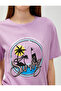 Crew Neck Printed Cotton T-Shirt - 5