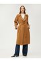 Pocket Belted Trench Coat Rayon Blended - 3