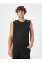 Sleeveless T-Shirt Sports Reflective Detailed Crew Neck - 3