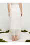 X Şahika Ercümen - Midi Double-Breasted Pareo Skirt with Tassels, Linen Blend - 5