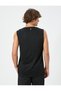 Sleeveless T-Shirt Sports Reflective Detailed Crew Neck - 4