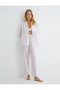 Bridal Pajamas Top Long Sleeve Shirt Collar Bride Embroidered - 2