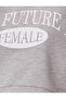Crop Sweatshirt Printed Long Sleeve Crew Neck Cotton - 6