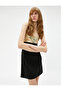 Sequin Detailed Evening Dress with Straps