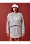 Crop Sweatshirt Printed Long Sleeve Crew Neck Cotton - 3