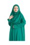 Pursed Prayer Dress Scarf Ready Hijab Clothing Turban Muslim Clothes Suit - Green - 6