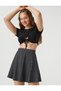 Mini Skirt Flared Floral High Waist - 2