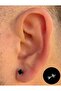 Men's Steel Special Zircon Stone Design Earrings No Darkening Fading - 7