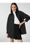 Oversize Quilted Jacket Shirt with Collar Pocket
