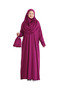 Pursed Prayer Dress Scarf Ready Hijab Clothing Turban Muslim Clothes Suit - Fuchsia