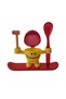 Yellow Red Support for Children's Nutrition Training Sympathetic Children's Egg Cup Afacan Egg Cup - 3