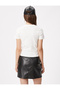 Printed T-Shirt Crew Neck Slim Fit Textured Short Sleeve - 4