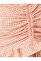 Women's Orange Plaid Blouse - 6