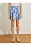 Women's Blue Patterned Skirt - 3