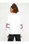 Oversized Sweatshirt Slogan Printed Long Sleeve V-Neck Inside Fleece - 4