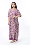 Women's Plus Size Purple V-Neck Waist Drawstring Relaxed Fit Dress 65N38486 - 6