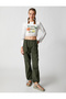 Long Sleeve T-Shirt Crop Printed Crew Neck - 2
