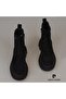 Black Stone Detailed Suede Women's Chelsea Boots - 5