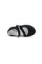 (Medium Kids) Thermo Non-Slip Sole Velcro Orthopedic Girls' Ballerinas Black - 5