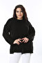 Women's Plus Size Black Ripped Detail Knitwear Sweater 65N38563 - 4