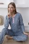 Women's Pajama Set Long Sleeve Lycra Combed Cotton - 6