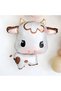 Safari Concept Cute Cow and Cream Color Number Balloon 1 Year Old Set Safari Cow Concept Birthday Balloon - 3