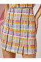 Plaid Slit Detailed Mini Skirt - 5