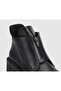 Black Leather Women's Boots - 5