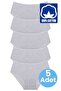 Women's High-Waisted 100% Cotton 5-Pack Corded Fabric Bato Briefs Women's 5-Pack Briefs - 5