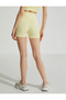 Short Biker Yoga Tights with Waist Detail - 4