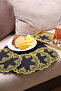 Black Gold Set of 6 Coffee Sides Presentation Napkins - 2