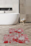 Digital Printed Non-Slip Base Washable Bath Mat 2-Piece Toilet Set Carpet - 4