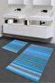 Digital Printed Non-Slip Base Washable Bath Mat 2-Piece Toilet Set Carpet - 5