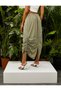 Women's Khaki Skirt 3SAL70033IW - 4