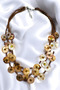 Wooden Bead Button Sedef Natural Stove K Necklace