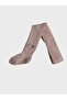 Girl's Cotton Lilac Washed Perfumed Heart Patterned Striped Pantyhose
