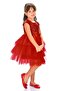 Girl's Sequin Tulle Party Dress Red - 3