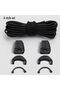 Smart Locking Outdoor Shoelaces 120cm 1 Pair (Compatible with Salomon Shoes) Black - 3