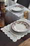 5-Person Butterfly Model Presentation Set - 6 Pieces (5 Pieces of American Service + 1 Runner 36X116 cm) - 6