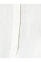 Oversize Shirt Linen Blend Crop Button Long Sleeve - 6