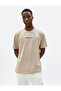 Oversize T-Shirt Slogan Printed Crew Neck Short Sleeve - 3